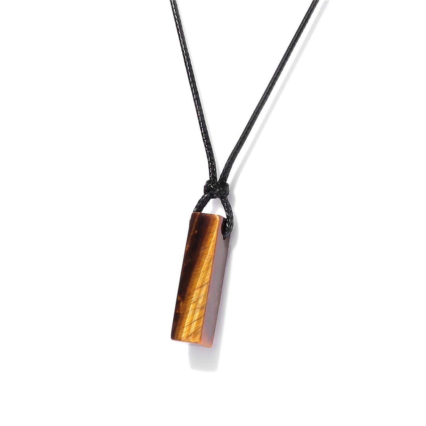 Black Tourmaline Necklace for Men, Adjustable Black Obsidian & Onyx Pendant for Spiritual Energy & Protection