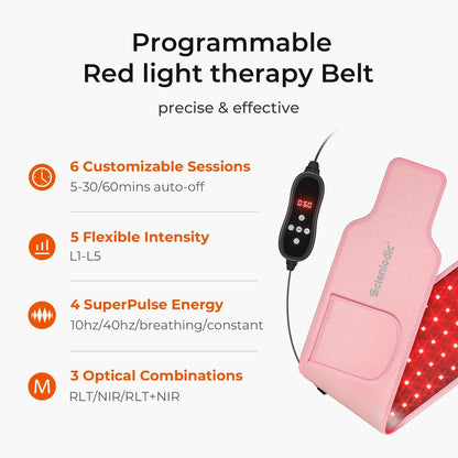 Red Light Therapy Belt with 100 LEDs for Fat Loss and Pain Relief asdas