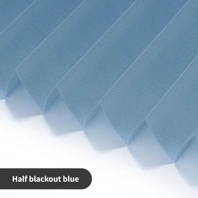 Self Adhesive Pleated Window Blinds Half Blackout Shades for Bathroom and Balcony