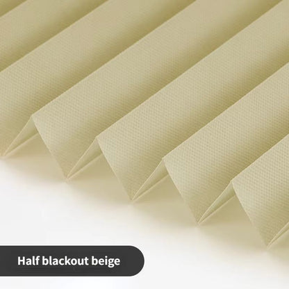 Self Adhesive Pleated Window Blinds Half Blackout Shades for Bathroom and Balcony