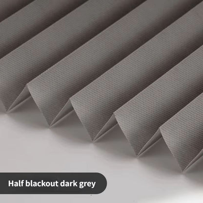 Self Adhesive Pleated Window Blinds Half Blackout Shades for Bathroom and Balcony