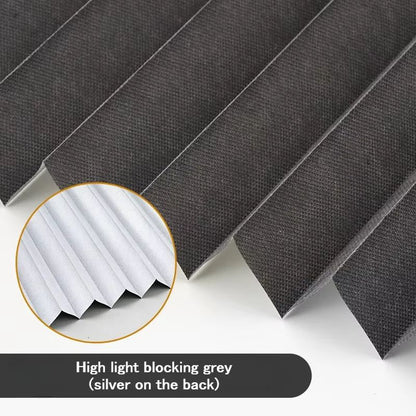 Self Adhesive Pleated Window Blinds Half Blackout Shades for Bathroom and Balcony