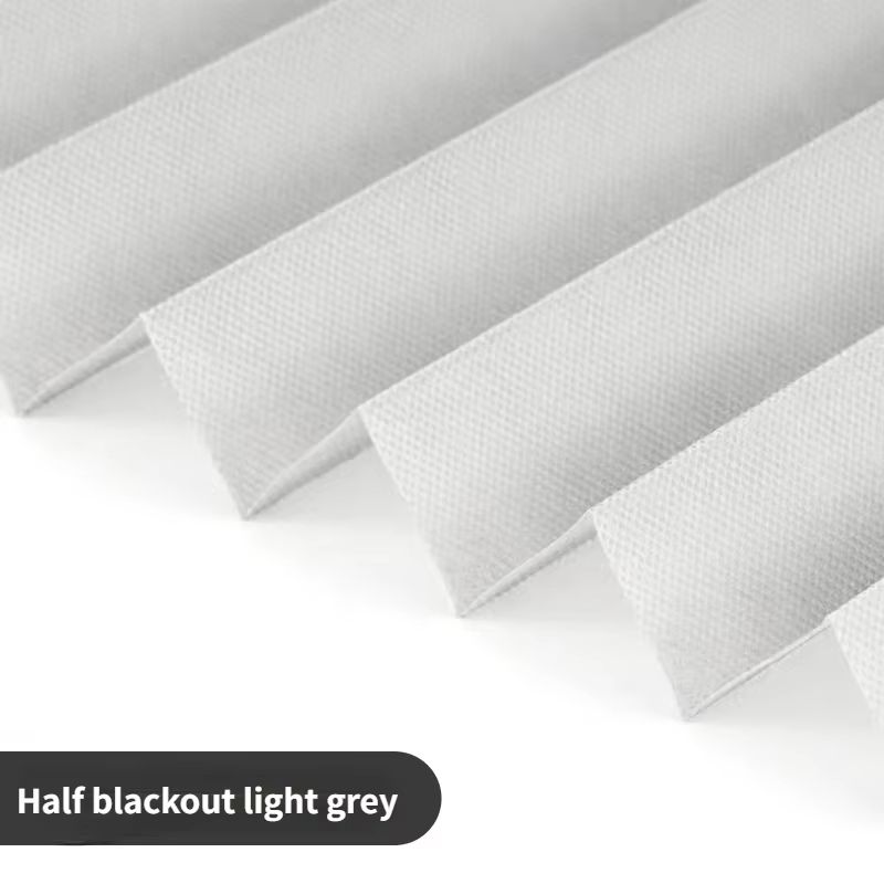 Self Adhesive Pleated Window Blinds Half Blackout Shades for Bathroom and Balcony