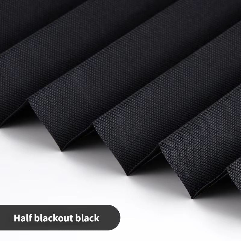 Self Adhesive Pleated Window Blinds Half Blackout Shades for Bathroom and Balcony