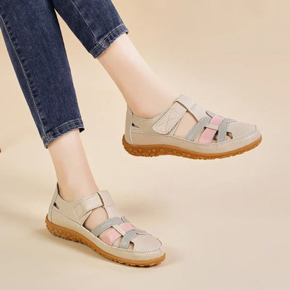 All-Day Comfort Women's Closed Toe Walking Sandals for Summer Travel, Beach, and Everyday Wear