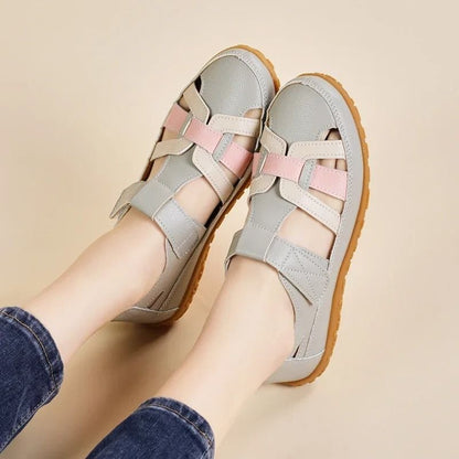 All-Day Comfort Women's Closed Toe Walking Sandals for Summer Travel, Beach, and Everyday Wear