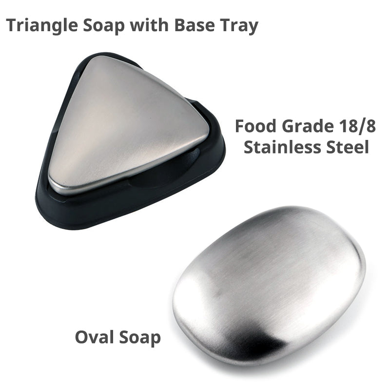 Portable Magic Soap Bar, 304 Stainless Steel Odor Remover, Kitchen Deodorizer, Smell Eliminating Hand Cleaner