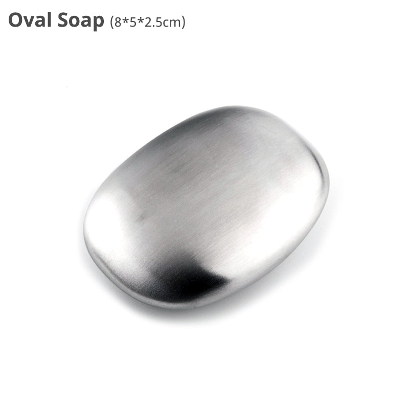 Portable Magic Soap Bar, 304 Stainless Steel Odor Remover, Kitchen Deodorizer, Smell Eliminating Hand Cleaner