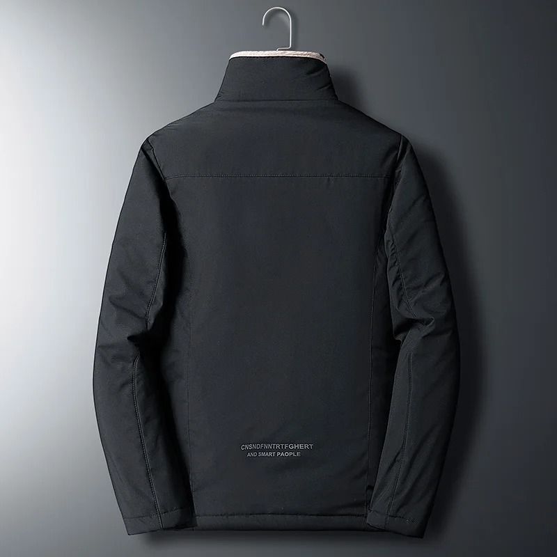 Windproof Thick Fleece Lined Jacket for Men Warm Winter Outdoor Coat