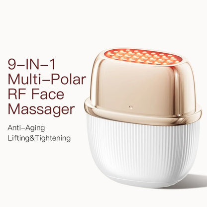 RF EMS Beauty Device with 3-Color Light for Skin Tightening and Anti-Aging