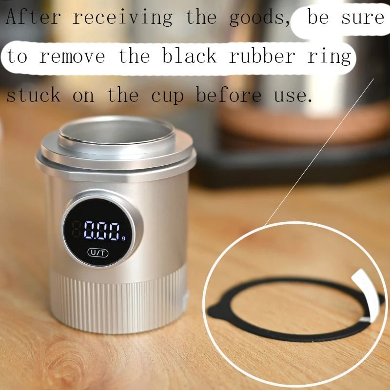 Precision Digital Coffee Scale with Built In Dosing Cup and LCD Display for Home Brewing