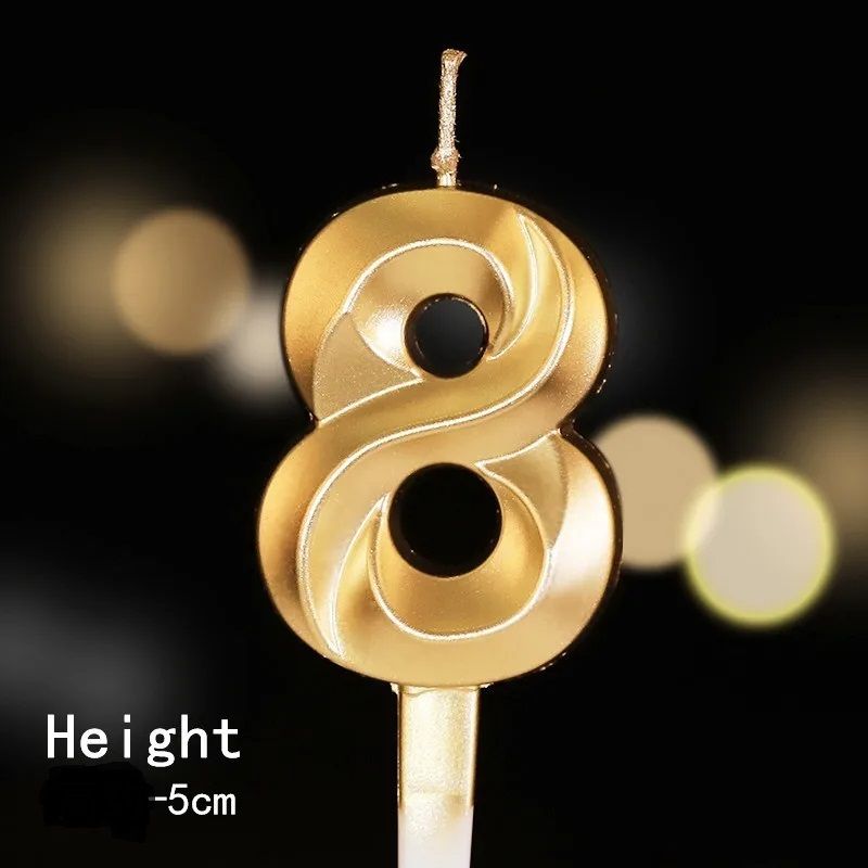 Digital Candle Cake Decoration Plug-in, Full Moon, Birthday & Wedding Dessert Table Accessories (0-9 Numbers)
