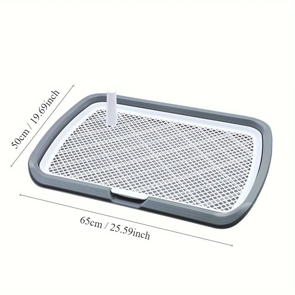 Plastic Dog Potty Training Tray with Removable Net Reusable Puppy Toilet Holder