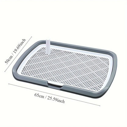 Plastic Dog Potty Training Tray with Removable Net Reusable Puppy Toilet Holder
