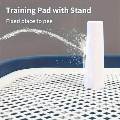 Plastic Dog Potty Training Tray with Removable Net Reusable Puppy Toilet Holder