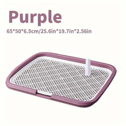 Plastic Dog Potty Training Tray with Removable Net Reusable Puppy Toilet Holder