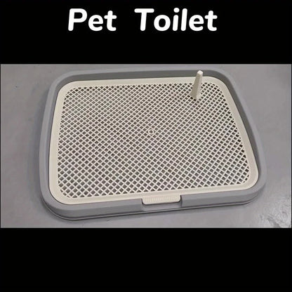 Plastic Dog Potty Training Tray with Removable Net Reusable Puppy Toilet Holder
