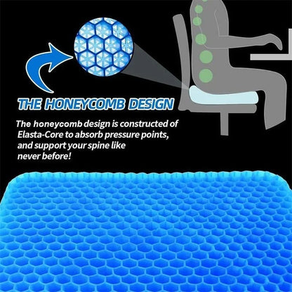 Double Thick Gel Seat Cushion for Pressure Relief and Cooling Comfort