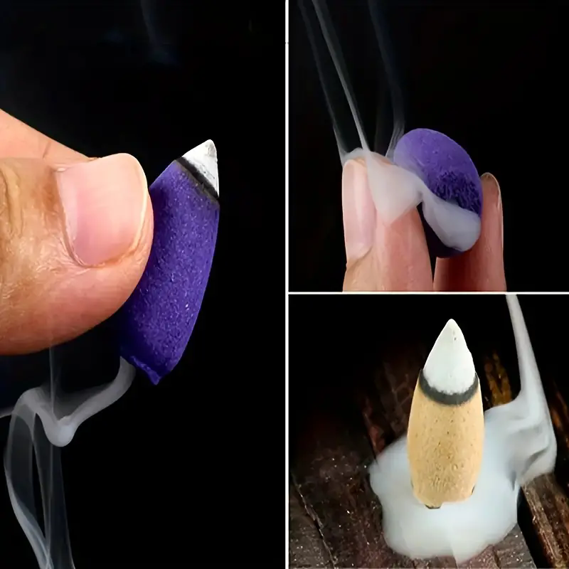 Mixed Waterfall Smoke Backflow Natural Incense Cone Sandalwood Lavender Multi-Scented for Rooms, Yoga Spaces, relaxation
