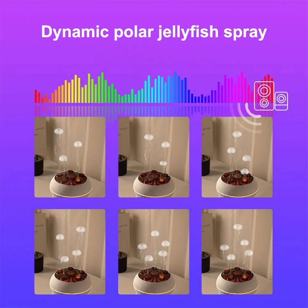 Dynamic Jellyfish Air Humidifier, Essential Oil Diffuser, Colorful Night Lights, Aromatherapy Diffuser for Home, offices