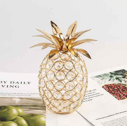 Crystal Luxe Fruit Collection Gold Rhinestone Figurine
