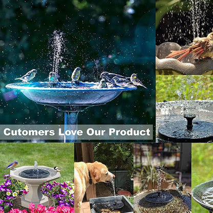 Mini Solar Powered Fountain Pump, Solar Water Fountain for Pool, Pond, Waterfall, Bird Baths & Garden Decorations