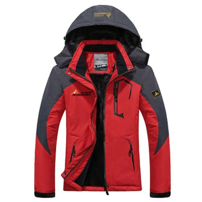 Mens Heavy Duty Winter Parka with Fur Hood and Windproof Warm Lining