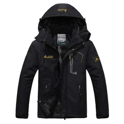 Mens Heavy Duty Winter Parka with Fur Hood and Windproof Warm Lining