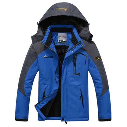 Mens Heavy Duty Winter Parka with Fur Hood and Windproof Warm Lining