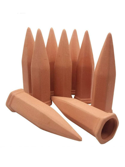 Terracotta Self Watering Plant Stakes for Indoor & Outdoor Plants