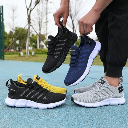 Mens Breathable Mesh Running Shoes Soft Sole Athletic Sneakers for Casual Outdoor Comfort and Exercise