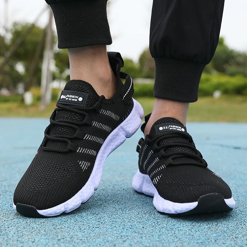 Mens Breathable Mesh Running Shoes Soft Sole Athletic Sneakers for Casual Outdoor Comfort and Exercise