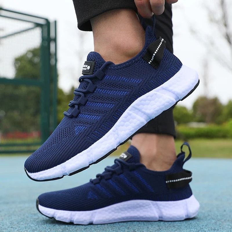 Mens Breathable Mesh Running Shoes Soft Sole Athletic Sneakers for Casual Outdoor Comfort and Exercise