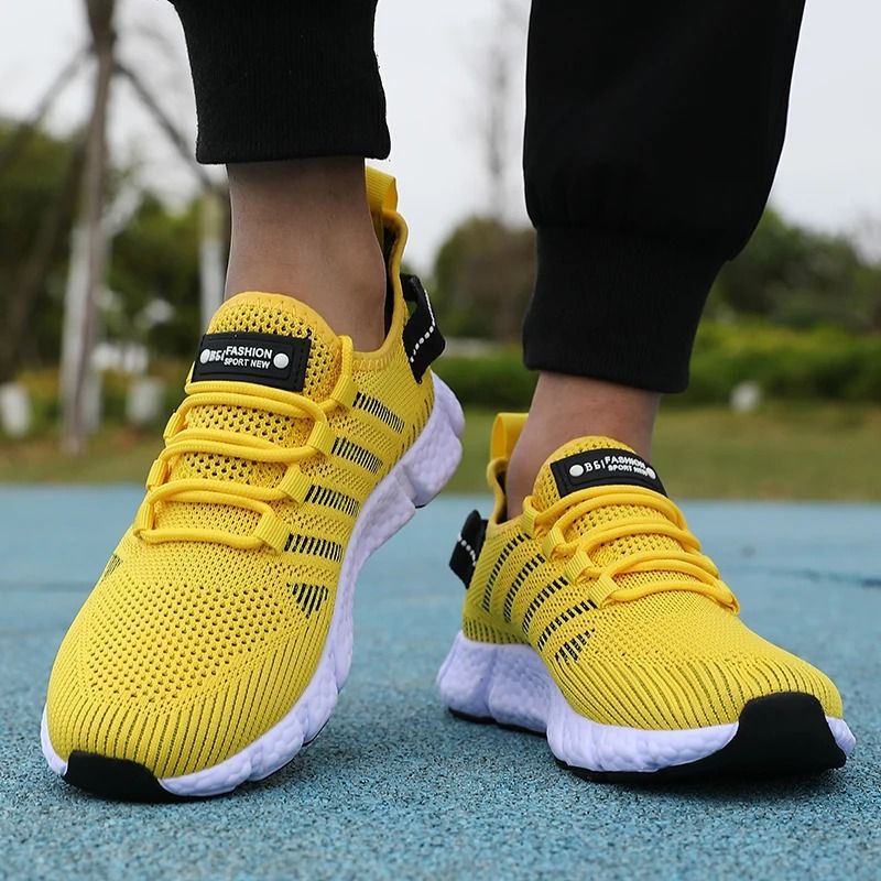 Mens Breathable Mesh Running Shoes Soft Sole Athletic Sneakers for Casual Outdoor Comfort and Exercise
