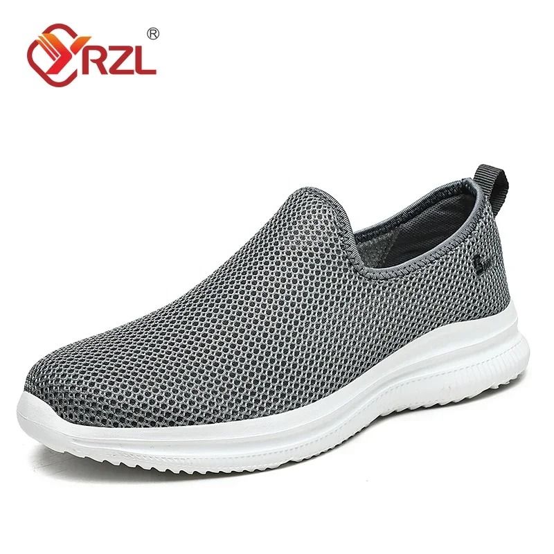 YRZL Mens Mesh Sneakers Lightweight Non Slip Walking Loafers Breathable Unisex Tennis Shoes for Everyday Wear
