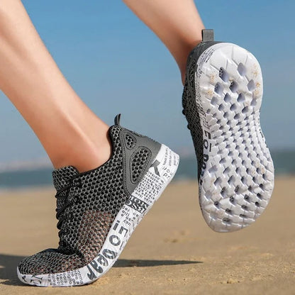 Breathable Mesh Aqua Sneakers for Men Lightweight Sport Casual Walking Shoes for Summer Beach and Outdoors