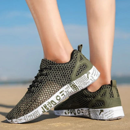 Breathable Mesh Aqua Sneakers for Men Lightweight Sport Casual Walking Shoes for Summer Beach and Outdoors