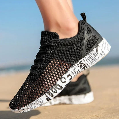 Breathable Mesh Aqua Sneakers for Men Lightweight Sport Casual Walking Shoes for Summer Beach and Outdoors