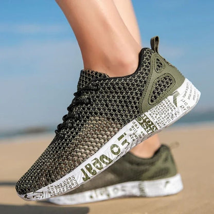 Breathable Mesh Aqua Sneakers for Men Lightweight Sport Casual Walking Shoes for Summer Beach and Outdoors