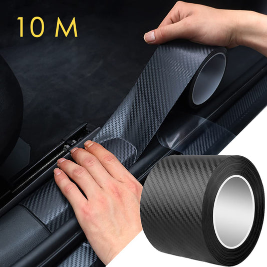 Nano Carbon Fiber Car 3D Tape Mirror Protector Strip, Waterproof Adhesive for Scratch Protection