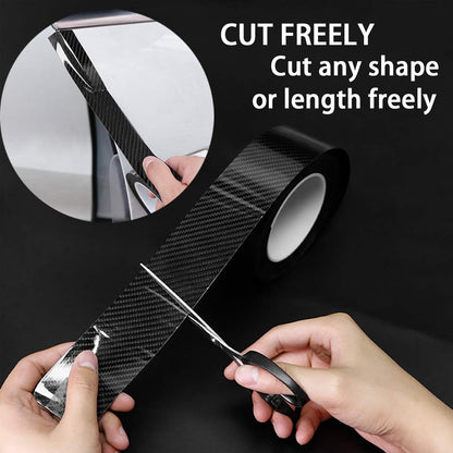 Nano Carbon Fiber Car 3D Tape Mirror Protector Strip, Waterproof Adhesive for Scratch Protection