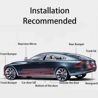 Nano Carbon Fiber Car 3D Tape Mirror Protector Strip, Waterproof Adhesive for Scratch Protection