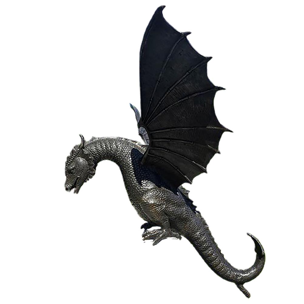 Majestic Garden Dragon Statue Fountain, Bronze Resin Water Feature Sculpture for Outdoor & Home Garden Decoration