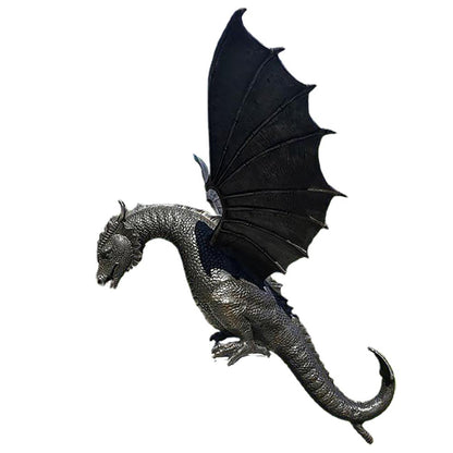 Majestic Garden Dragon Statue Fountain, Bronze Resin Water Feature Sculpture for Outdoor & Home Garden Decoration