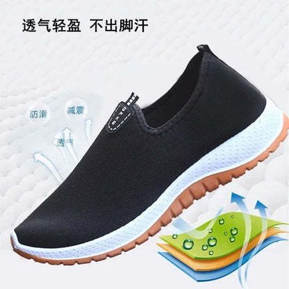 Mens Breathable Mesh Running Shoes with Soft Sole for Everyday Comfort