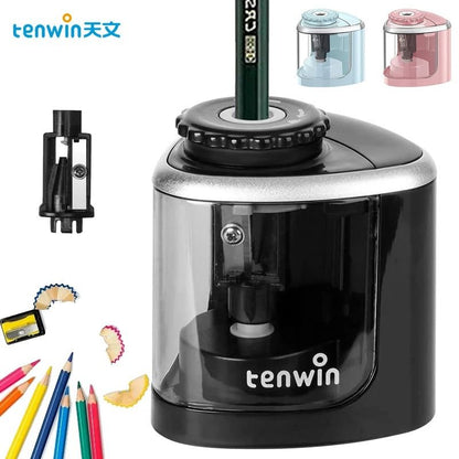 Electric Pencil Sharpener with Safety Blade for Students and Artists