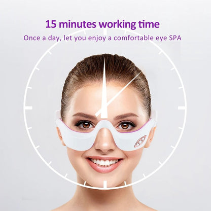 Electric Eye Massager with Heat and Vibration for Fatigue and Wrinkle Relief