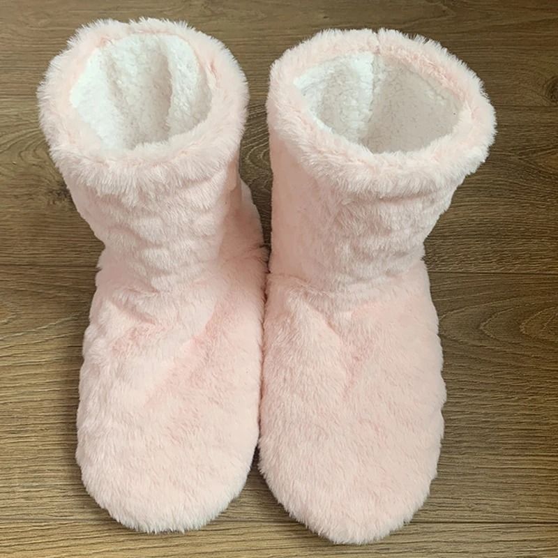 Winter Velvet Slipper Socks for Women with Anti Slip Sole Thick Lining High Tube Design for Indoor Floor Comfort