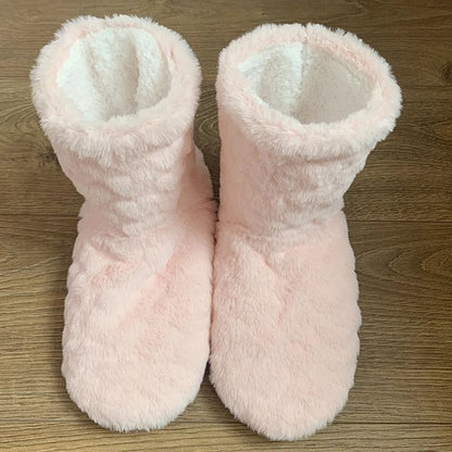 Winter Velvet Slipper Socks for Women with Anti Slip Sole Thick Lining High Tube Design for Indoor Floor Comfort