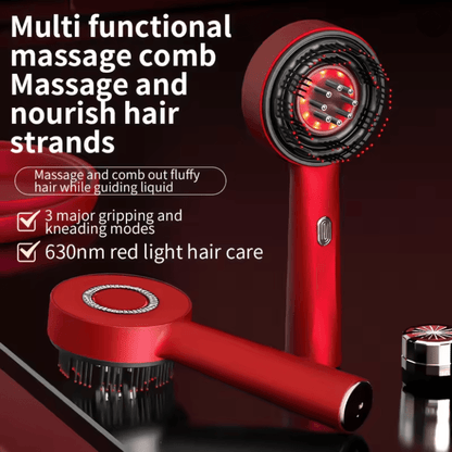 Advanced Electric Massage Comb Red Light Hair Growth Massager with Oil Applicator
